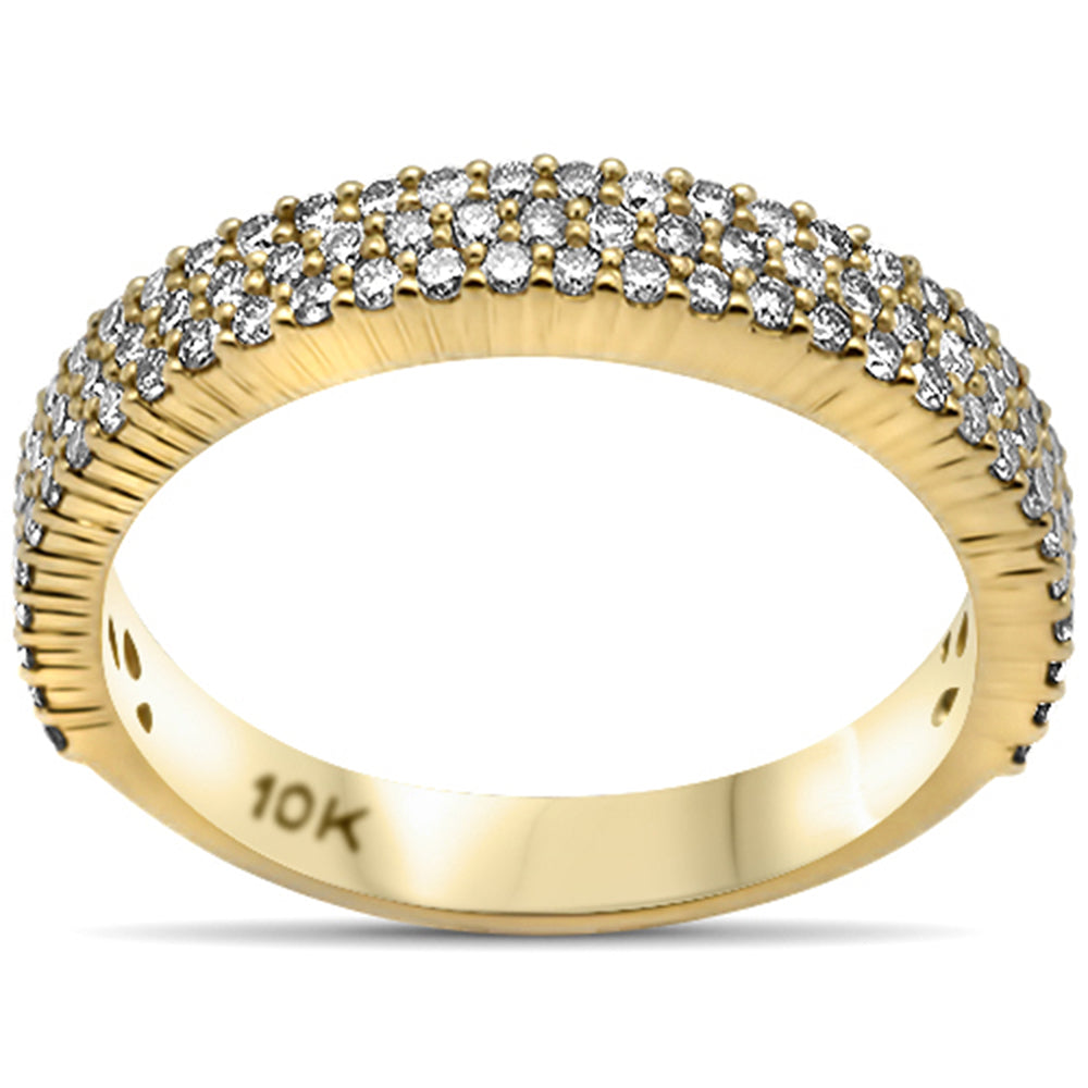 ''SPECIAL! 1.08ct G SI 10K Yellow GOLD Diamond Men's Band Ring Size 10''