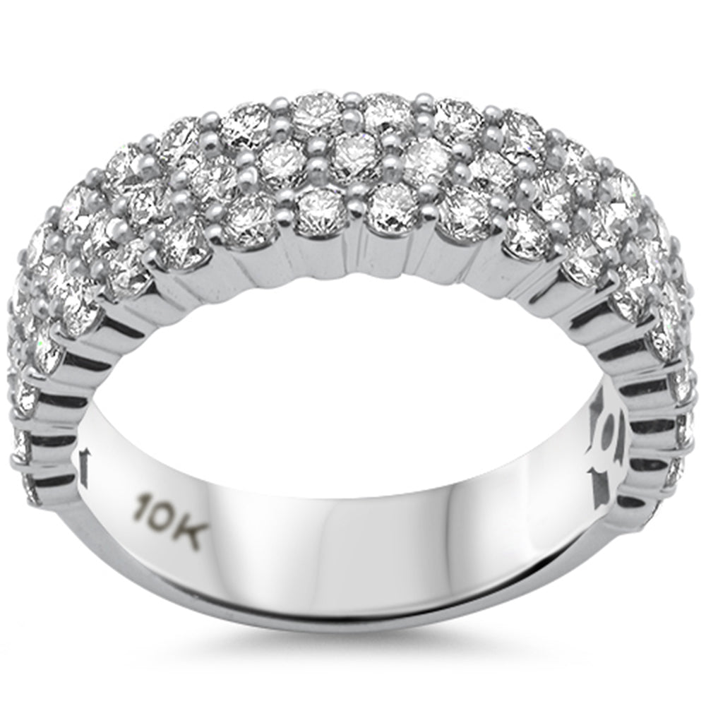 ''SPECIAL! 3.02ct G SI 10K White GOLD Diamond Men's Band Ring Size 10''