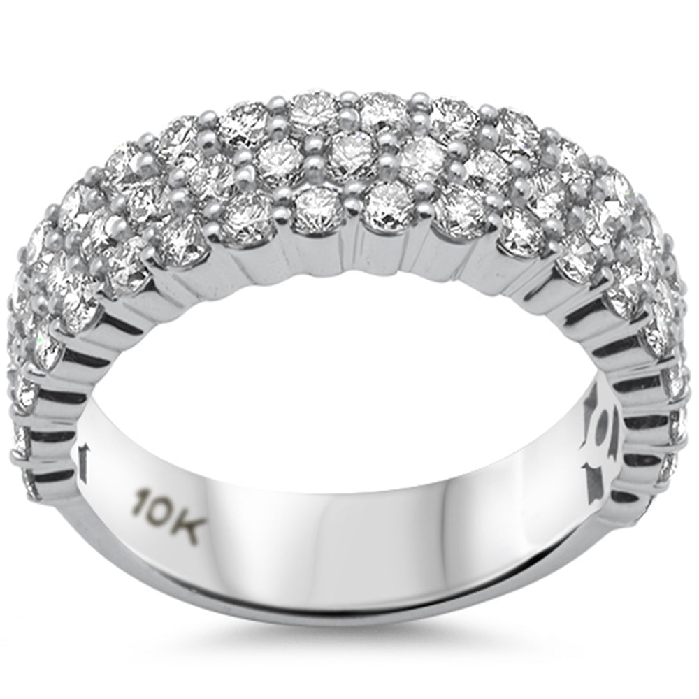 ''SPECIAL! 3.05ct G SI 10K White GOLD Diamond Men's Band Ring Size 10''