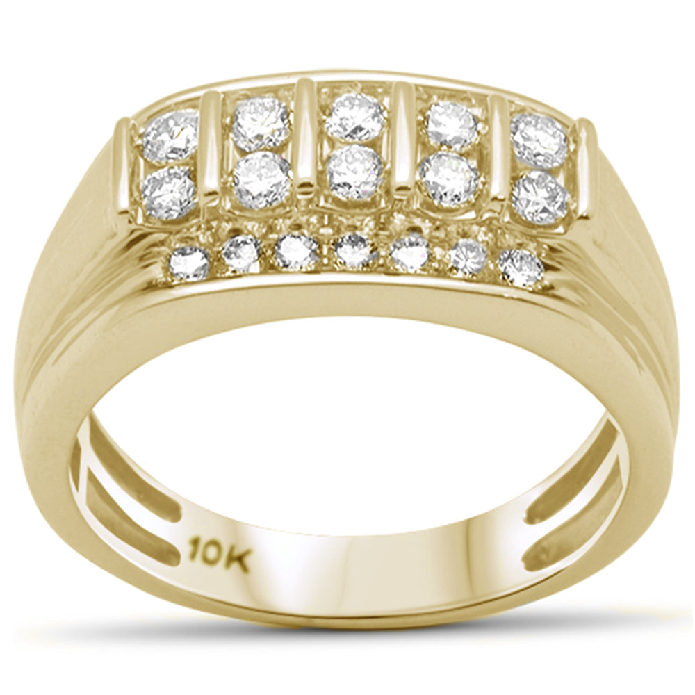 ''SPECIAL! .99ct G SI 10K Yellow Gold DIAMOND Men's Band Ring Size 10''