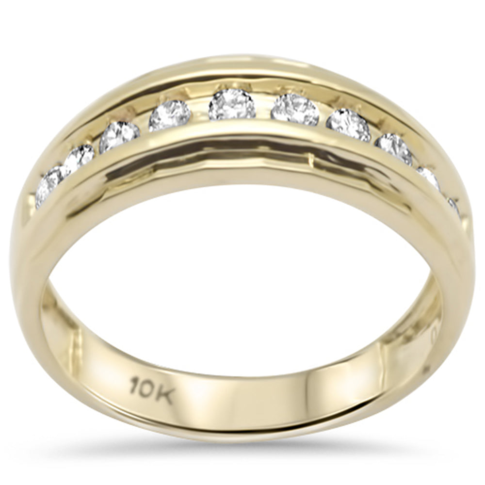 SPECIAL! .54ct G SI 10K Yellow Gold Diamond Men's RING Band Size 10