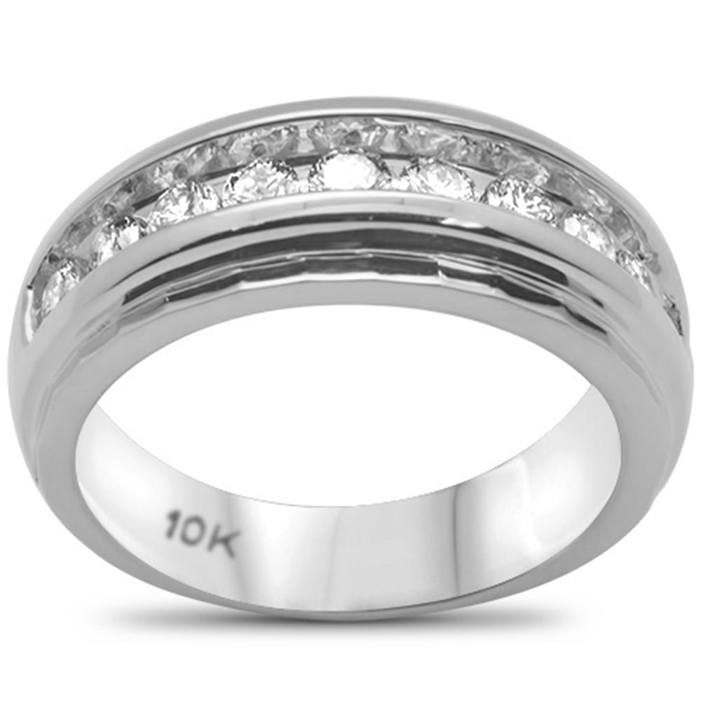 ''SPECIAL! 1.05ct G SI 10K White Gold DIAMOND Men's Ring Band Size 10''
