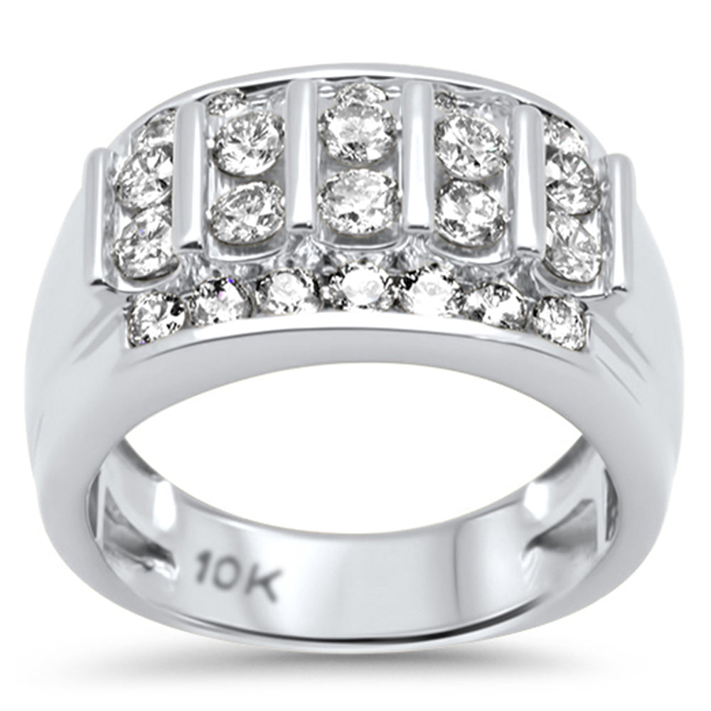 ''SPECIAL! 2.02ct G SI 10K White Gold Diamond Men's RING size 10''