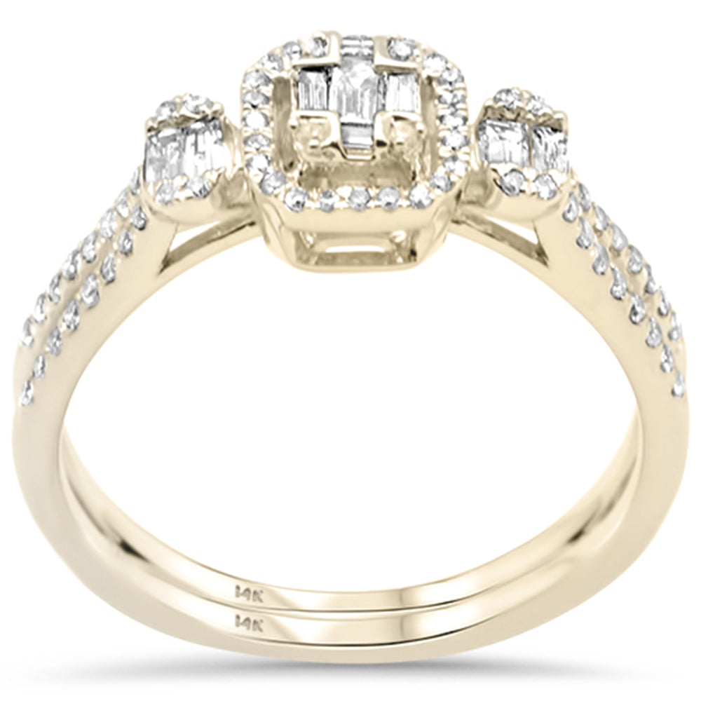 ''SPECIAL! .42ct G SI 14K Yellow Gold Diamond Round & Baguette RING''