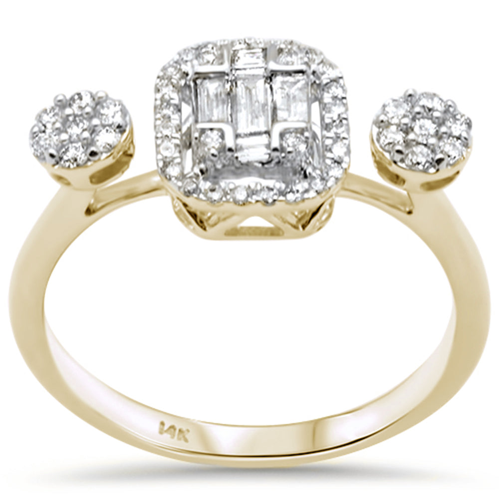 ''SPECIAL! .38ct G SI 14K Yellow Gold DIAMOND Round & Baguette DIAMOND Engagement Ring''