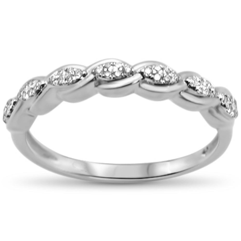 DIAMOND  CLOSEOUT!  .14ct G SI 14K White Gold Ladies DIAMOND Band Ring Size 6.5