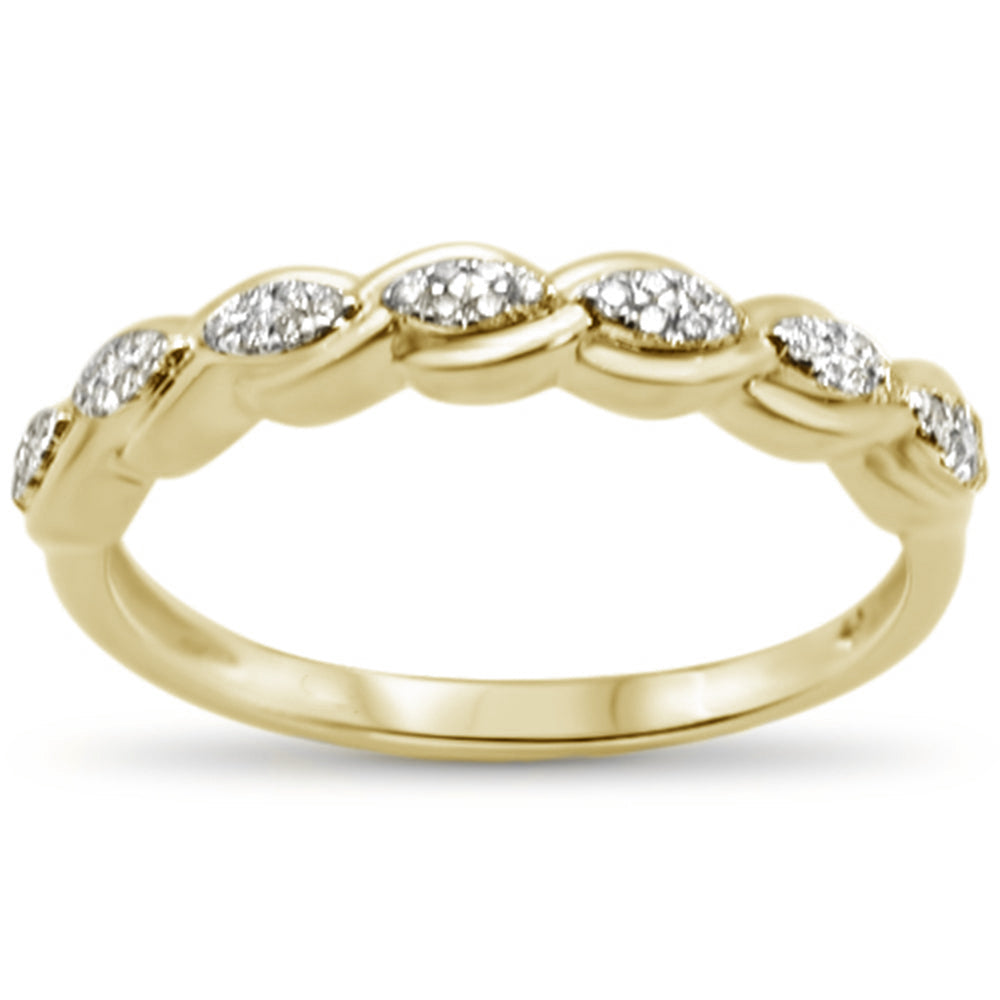 DIAMOND  CLOSEOUT!  .12ct G SI 14K Yellow Gold Ladies Diamond Band Ring Size 6.5