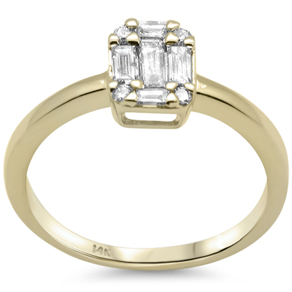 ''SPECIAL! .38ct G SI 14K Yellow GoldRound & Baguette Diamond Engagement RING''