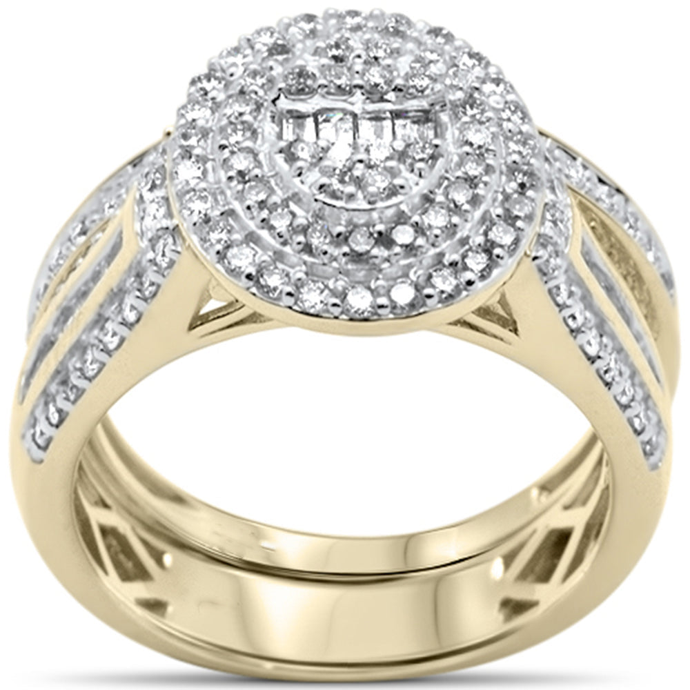''SPECIAL! .99ct G SI 14K Yellow GOLD Diamond Engagement Ring Bridal Set Size 6.5''