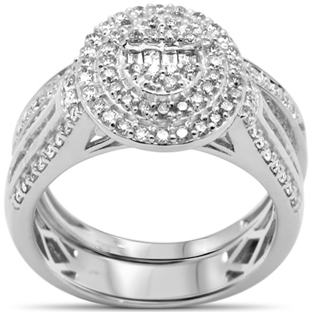 ''SPECIAL! 1.00ct G SI 14K White Gold Diamond Engagement RING Bridal Set Size 6.5''