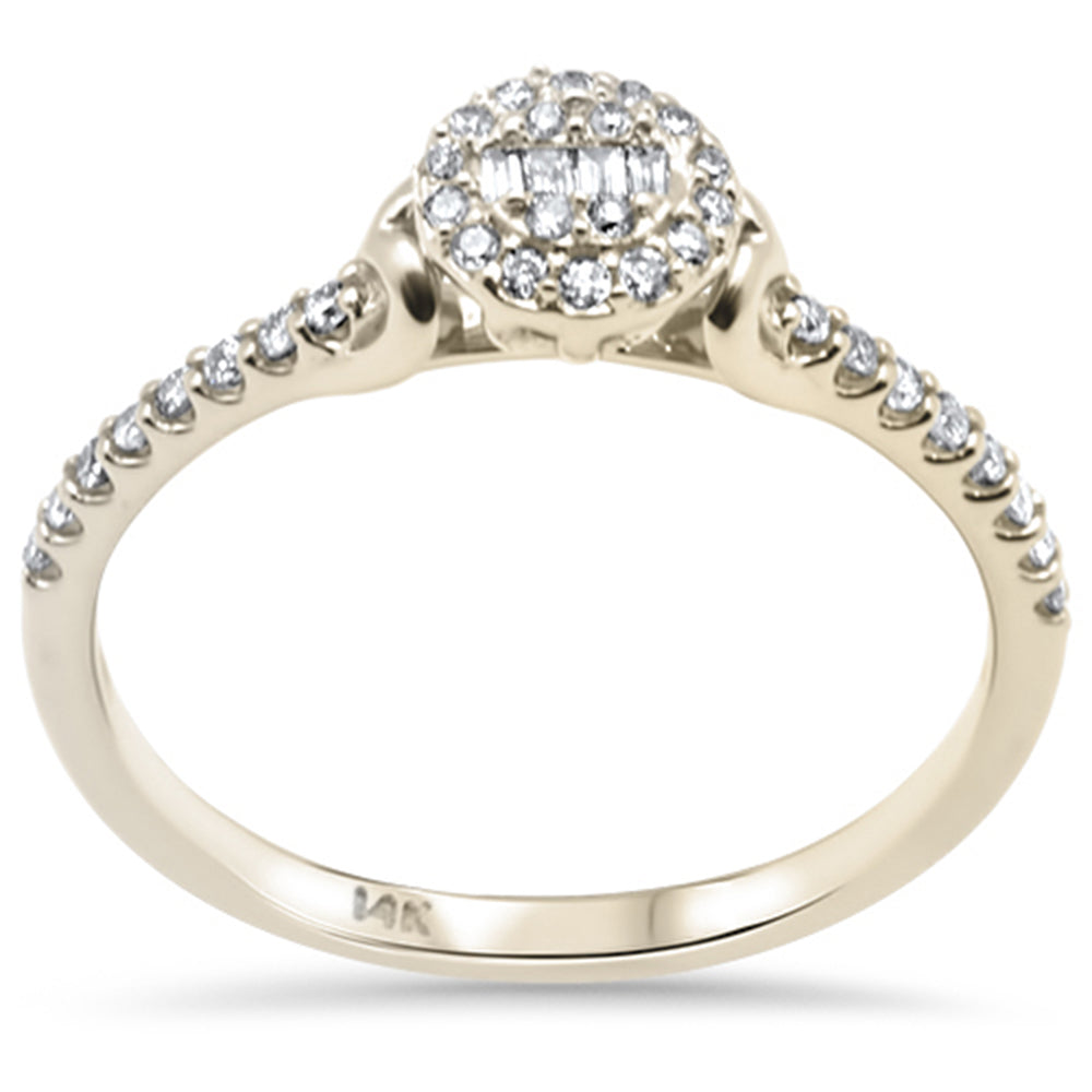 ''SPECIAL!  .18ct G SI 14K Yellow Gold Round & Baguette Diamond Engagement RING''