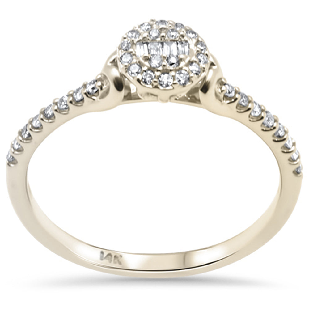 ''SPECIAL!  .18ct G SI 14K Yellow Gold Round & Baguette DIAMOND Engagement Ring''