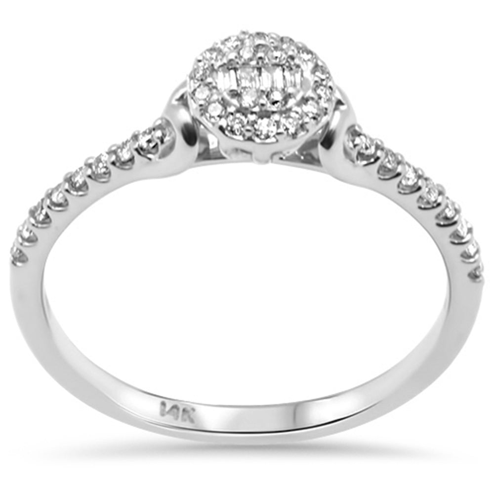 ''SPECIAL!  .18ct G SI 14K White GOLD  Round & Baguette Diamond Engagement Ring''