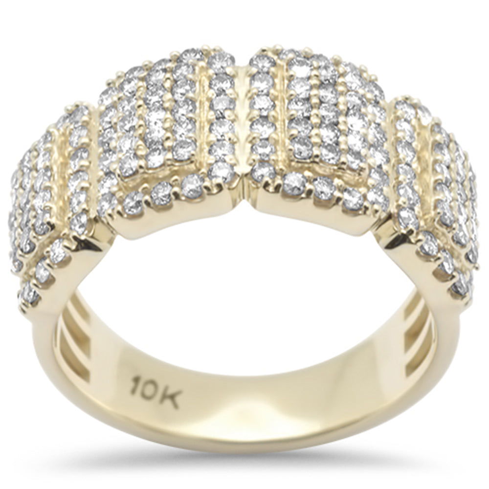 ''SPECIAL! 1.68ct G SI 10K Yellow Gold Round & Baguette Diamond Men's RING Band''