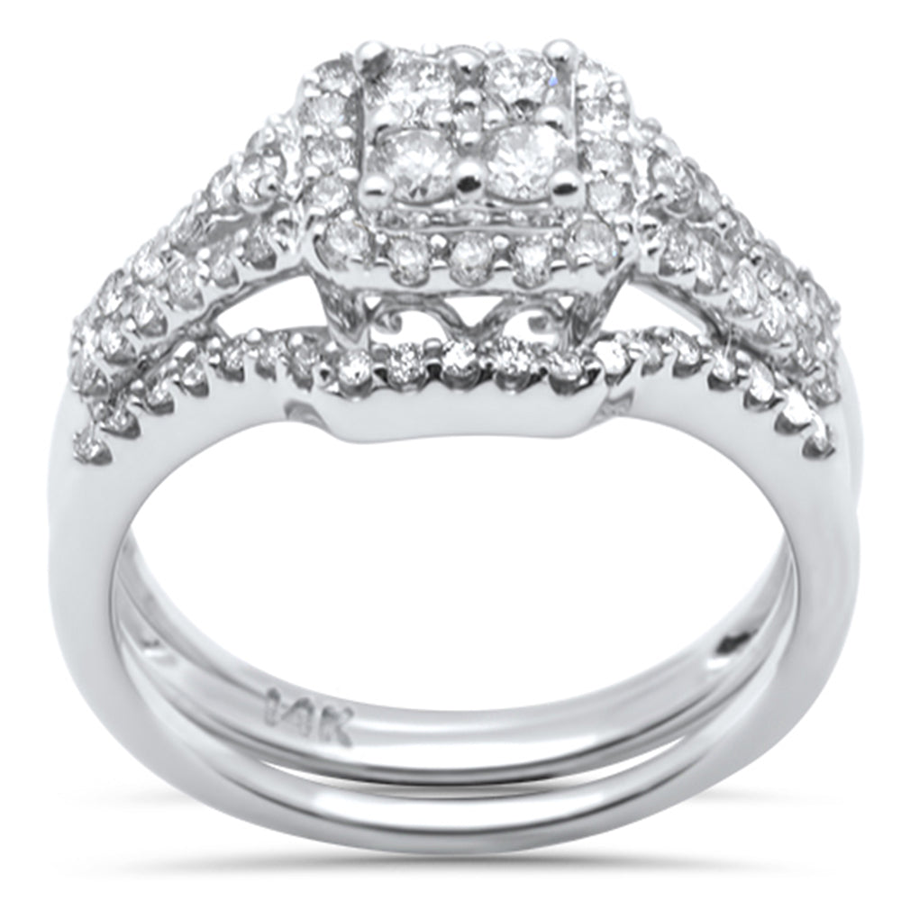 ''SPECIAL! .89ct G SI 14K White Gold  2pcs Engagement RING Set''