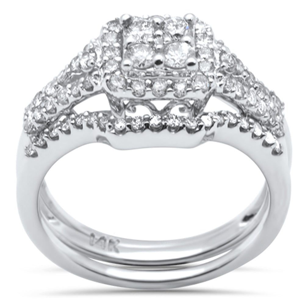 ''SPECIAL! .89ct G SI 14K White GOLD  2pcs Engagement Ring Set''