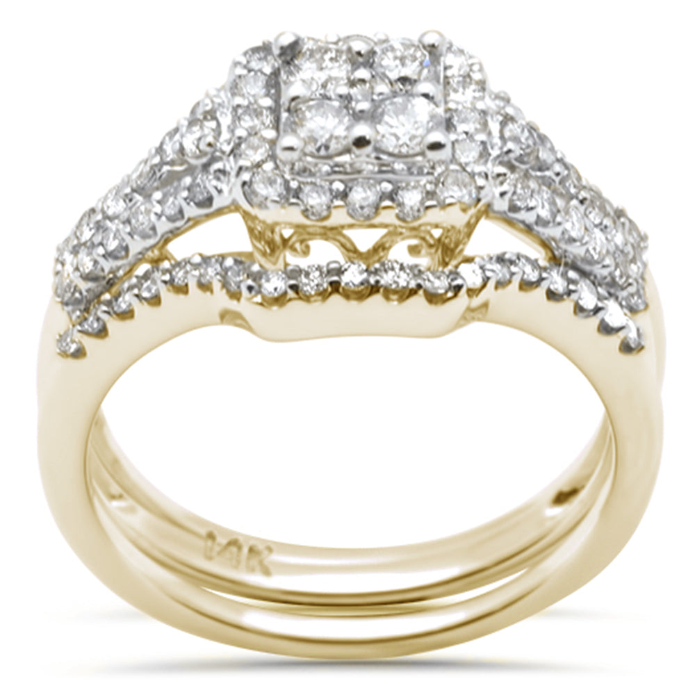 ''SPECIAL! .91ct G SI 14K Yellow GOLD  2pcs Engagement Ring Set''