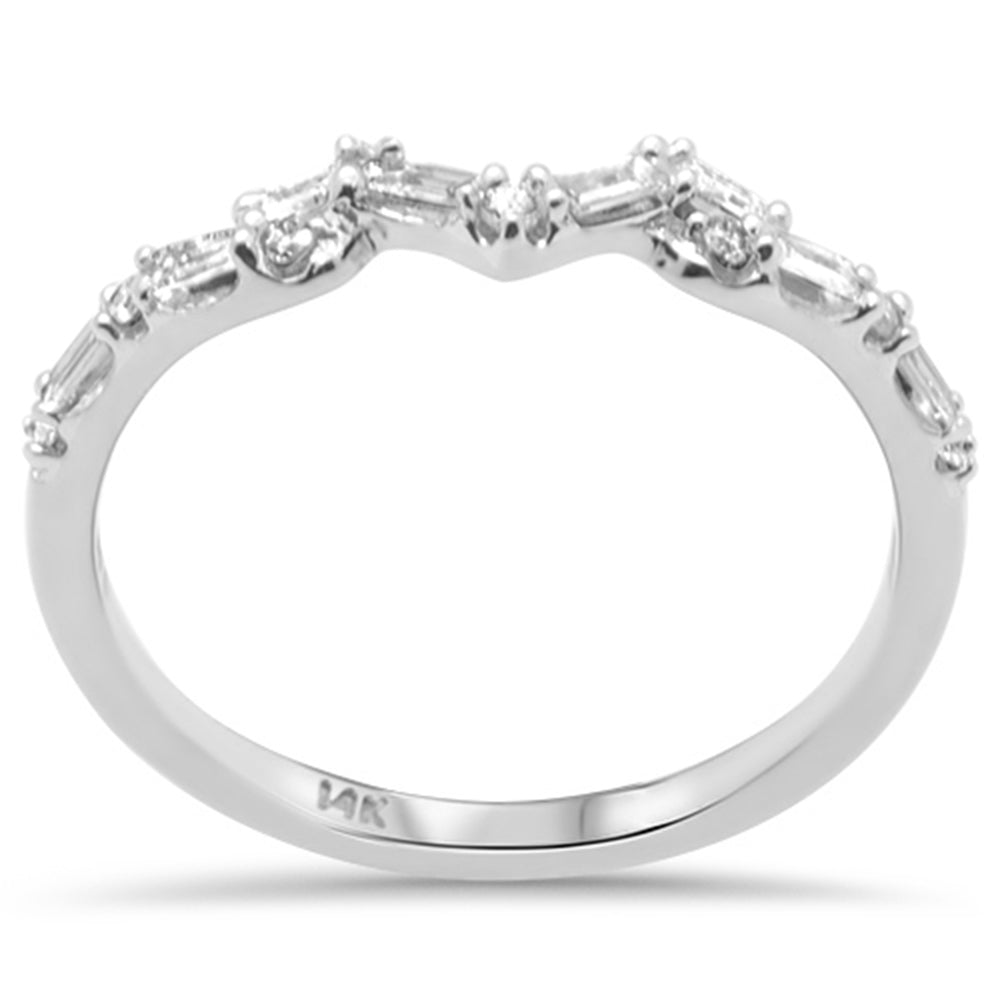 ''SPECIAL!.20ct G SI 14K White Gold Round & Baguette DIAMOND Engagement Ring Band''