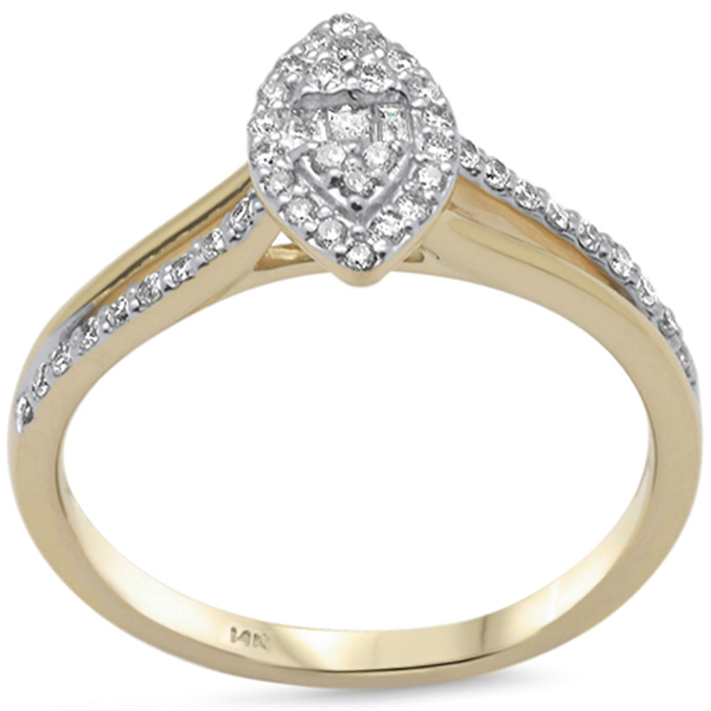 ''SPECIAL! .26ct G SI 14K Yellow Gold Round & Baguette Diamond Engagement RING''