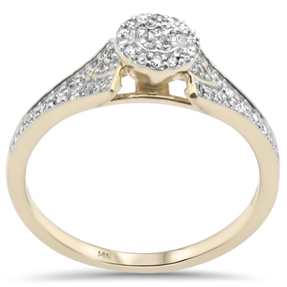 ''SPECIAL! .28ct G SI 14K Yellow Gold Round & Baguette Diamond Engagement RING''