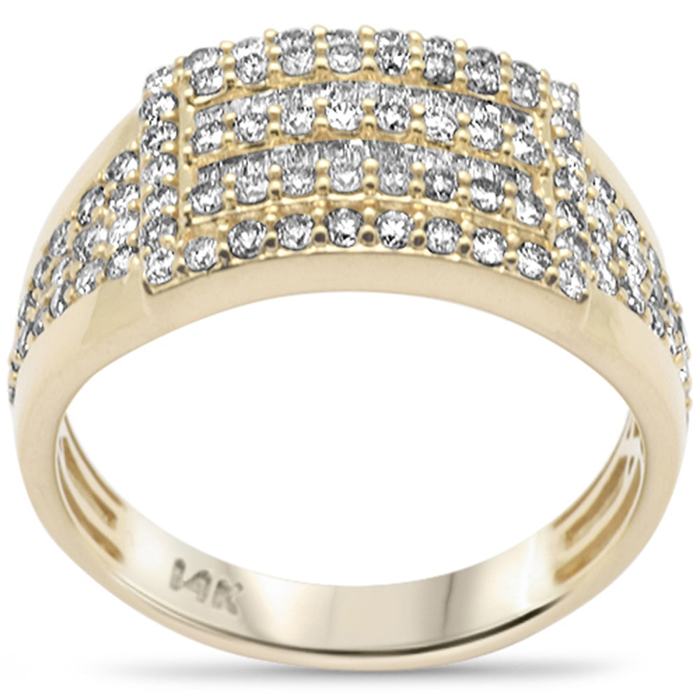 ''SPECIAL! 1.45ct G SI 14K Yellow Gold Round & Baguette DIAMOND Men's Ring Band''