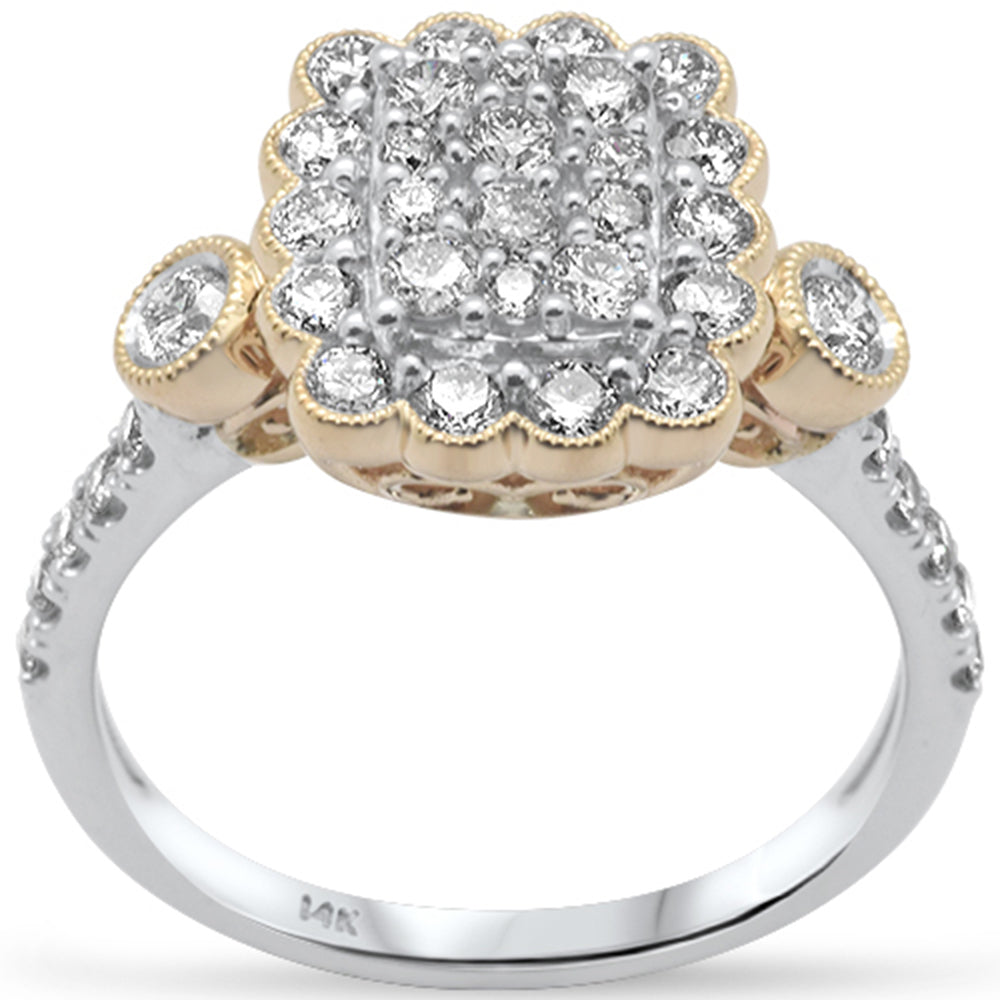 ''SPECIAL! .99ct G SI 14K White Gold/Yellow Gold Diamond Women's RING Size 6.5''