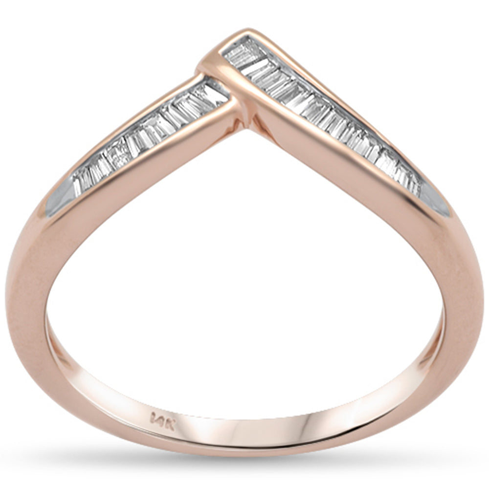 ''SPECIAL! .16ct G SI 14K Rose Gold DIAMOND Baguette Women's Band''