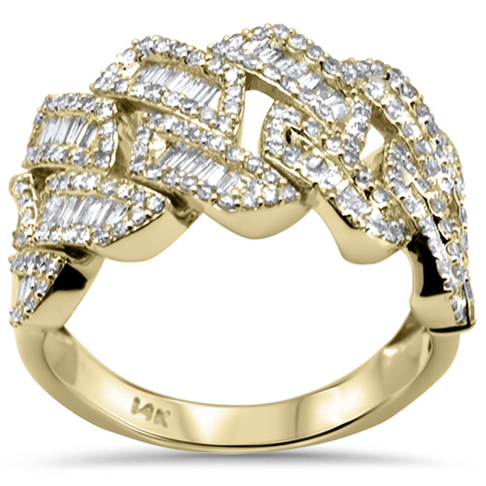 ''SPECIAL! 1.24ct G SI 14K Yellow Gold Round & Baguette DIAMOND Men's Band Size 10''