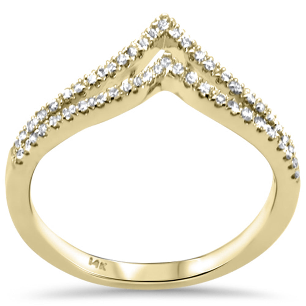 ''SPECIAL! .25ct G SI 14K Yellow Gold V Shaped RING''
