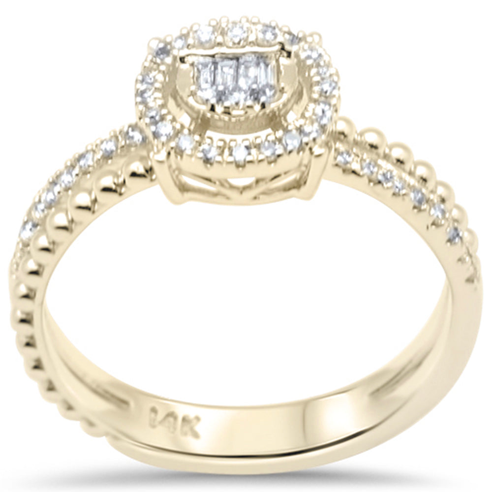 ''SPECIAL! .24ct G SI 14K Yellow GOLD Round Diamond Women's Ring Size 6.5''