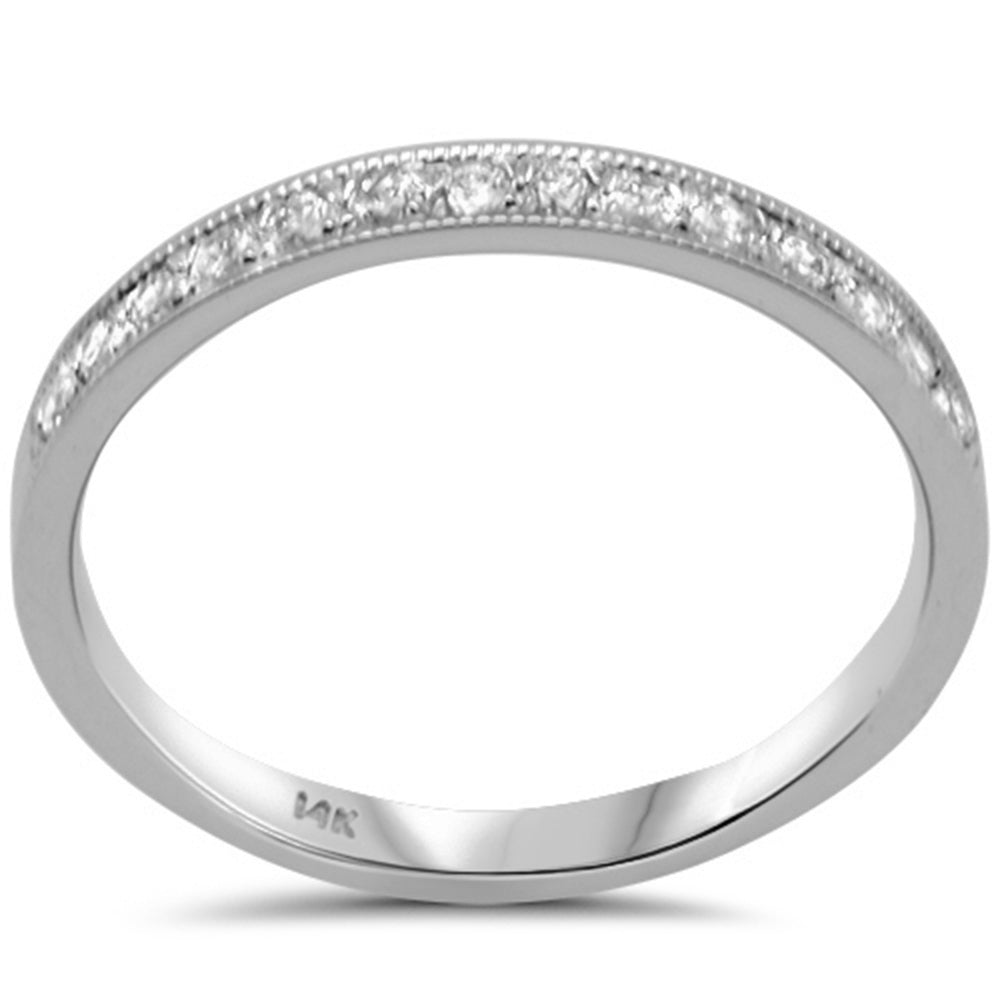 ''SPECIAL! .24ct G SI 14K White GOLD Diamond Band Ring Size 6.5''