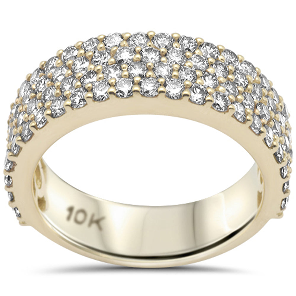 ''SPECIAL! 3.21ct G SI 10K Yellow GOLD Round Diamond Men's Ring Size 10''