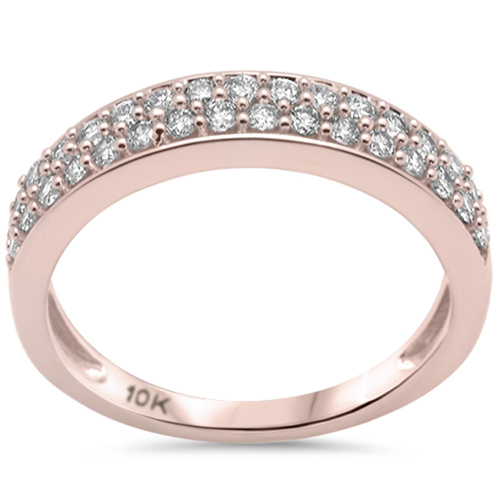 ''SPECIAL! .52ct G SI 10K Rose Gold Women's Diamond RING Band Size 6.5''