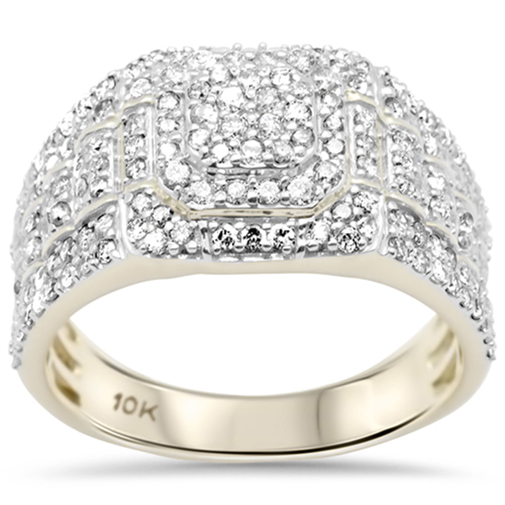 ''SPECIAL!1.54ct G SI 10K Yellow Gold Men's DIAMOND Ring Band Size 10''