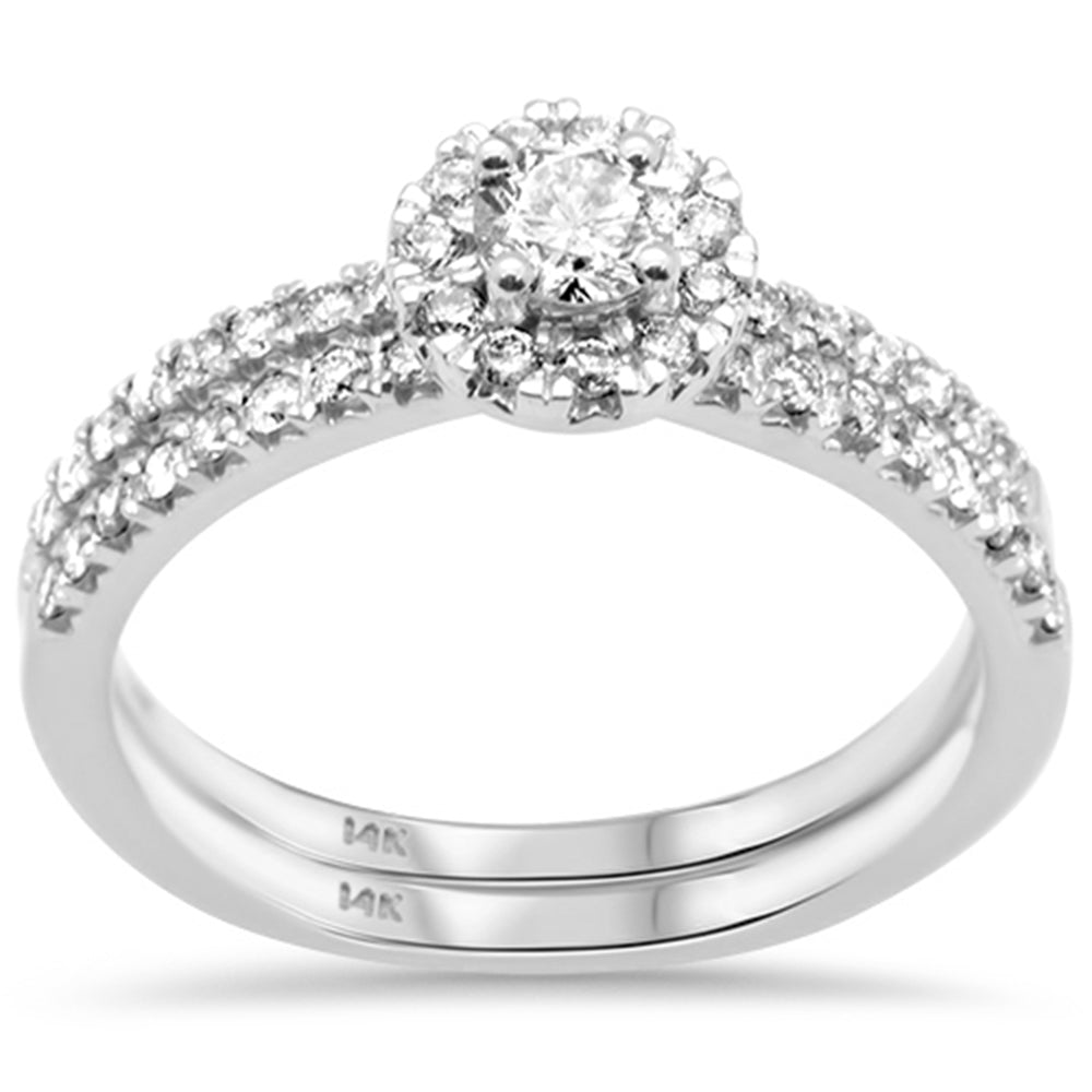 ''SPECIAL! .74ct G SI 14K White Gold Round Diamond Engagement RING''