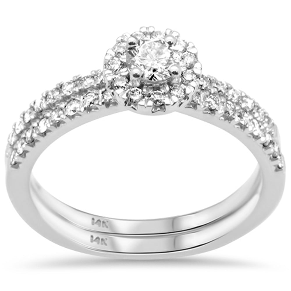''SPECIAL! .74ct G SI 14K White GOLD Round Diamond Engagement Ring''