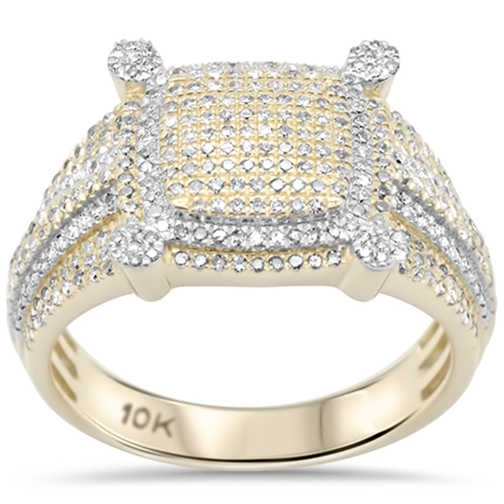 ''SPECIAL! .92ct G SI 10K Yellow Gold Men's Diamond RING Band Size 10''