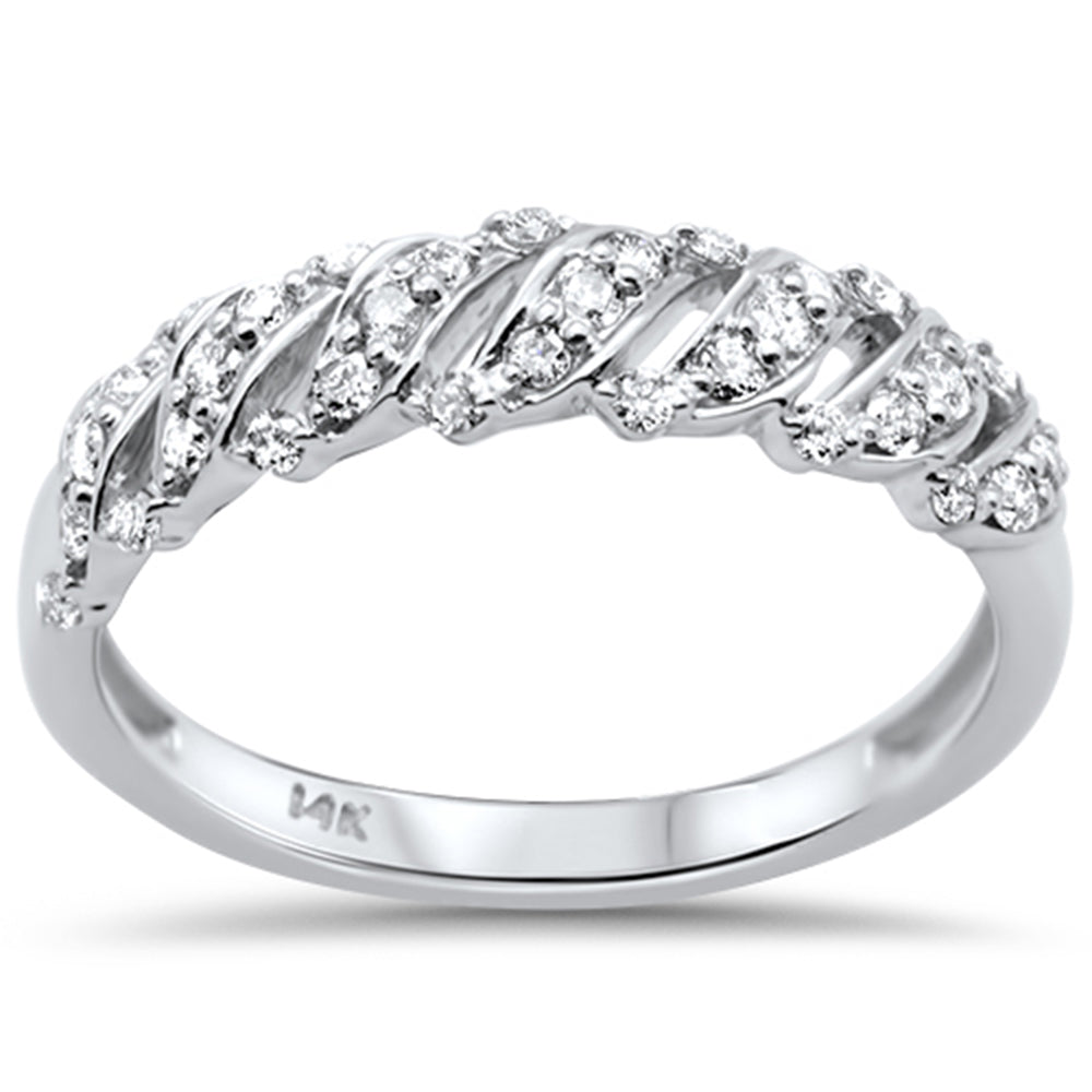 ''SPECIAL! .31ct G SI 14K White Gold Women's Round Diamond RING Band Size 6.5''