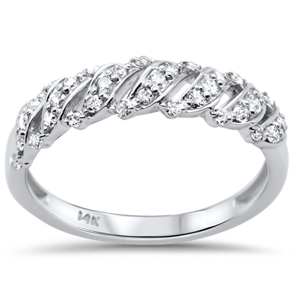 ''SPECIAL! .31ct G SI 14K White Gold Women's Round DIAMOND Ring Band Size 6.5''