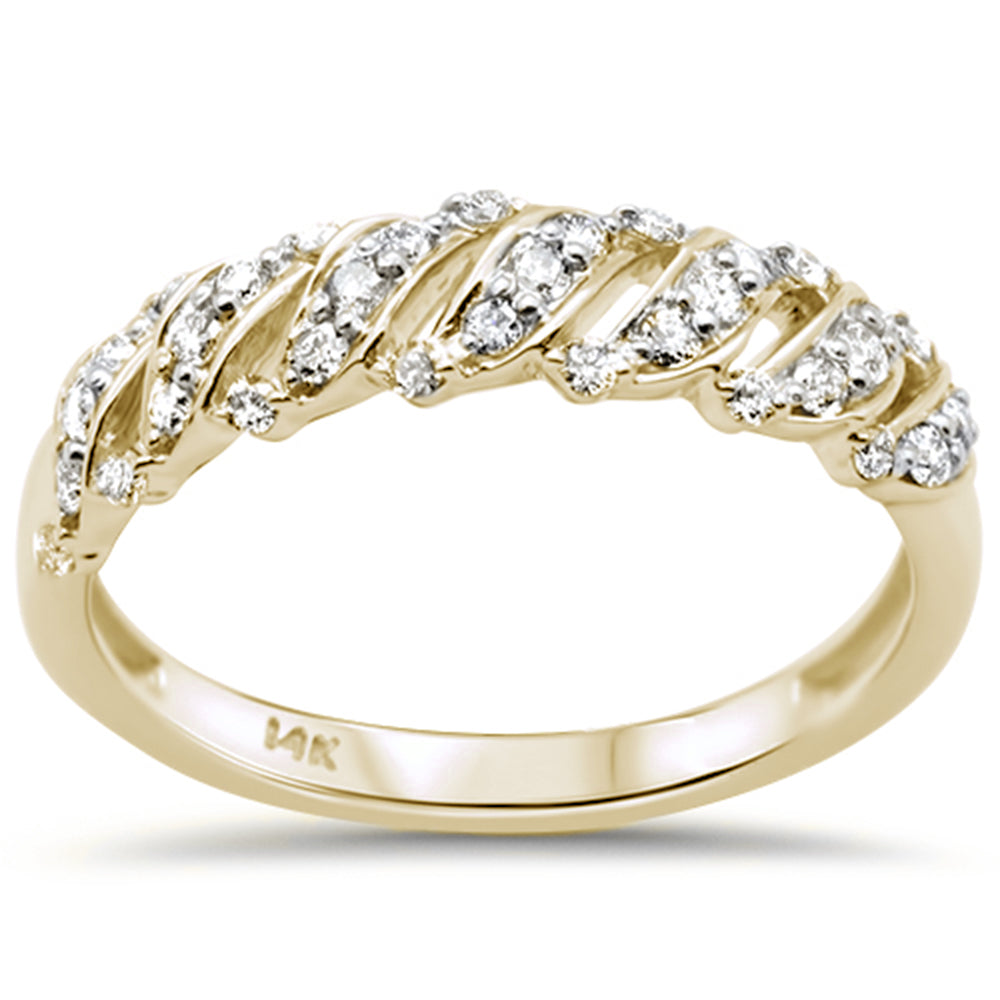 ''SPECIAL! .37ct G SI 14K Yellow Gold Women's Round DIAMOND Ring Band Size 6.5''