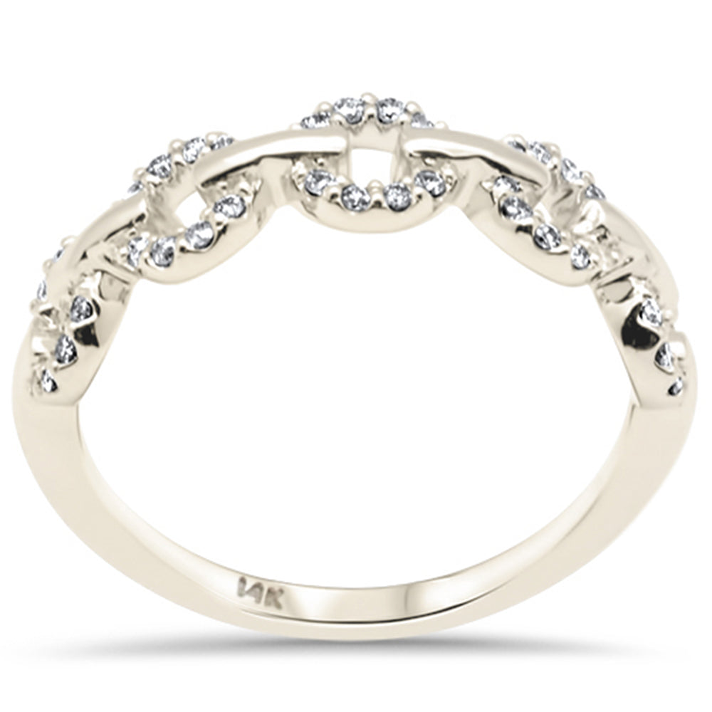 .18ct G SI 14K Yellow Gold DIAMOND Link Ladies Ring Size 6.5