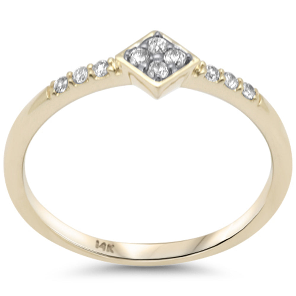 .13ct G SI 14K Yellow Gold Diamond Diamond Shape Ladies RING Size 6.5
