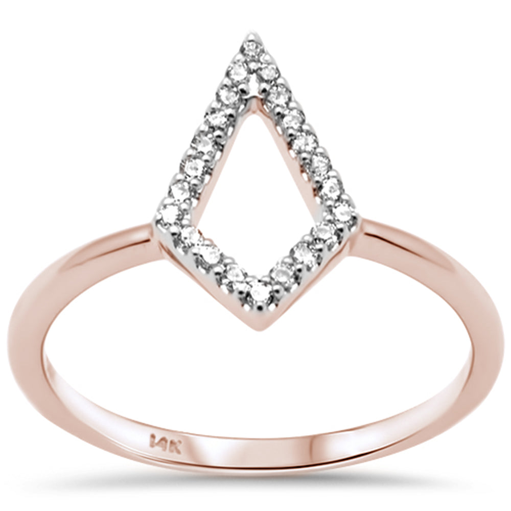 .11ct G SI 14K Rose Gold DIAMOND Ladies Ring Size 6.5