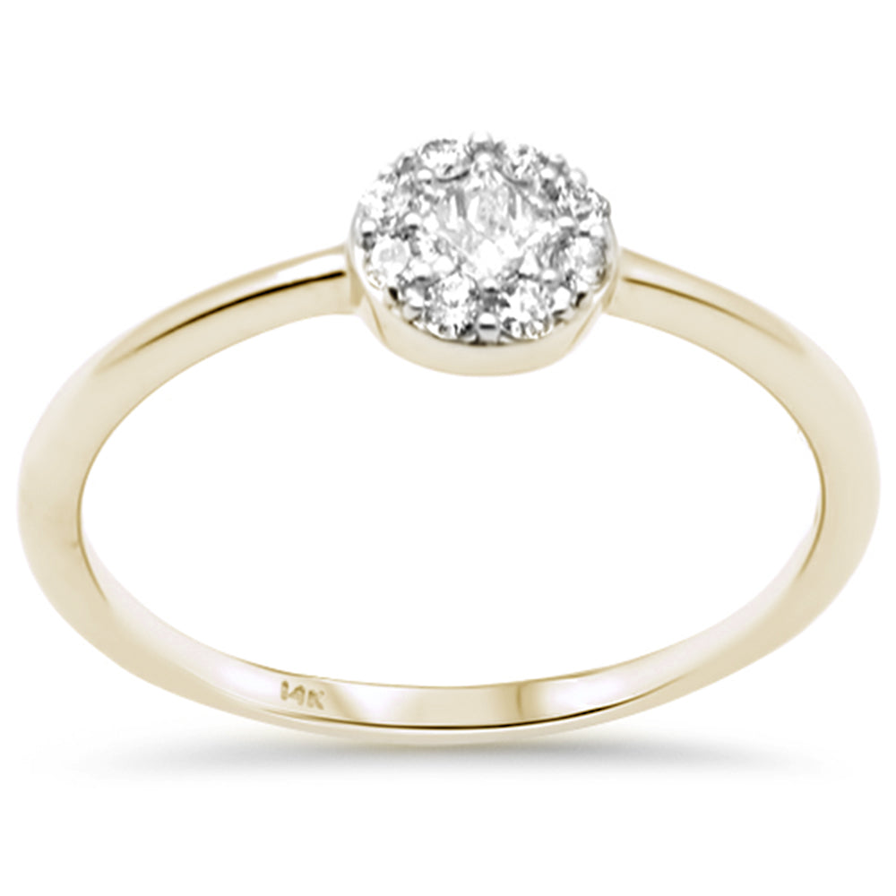 SPECIAL!  .21ct G SI 14K Yellow Gold Diamond LADIES Halo Ring Size 6.5