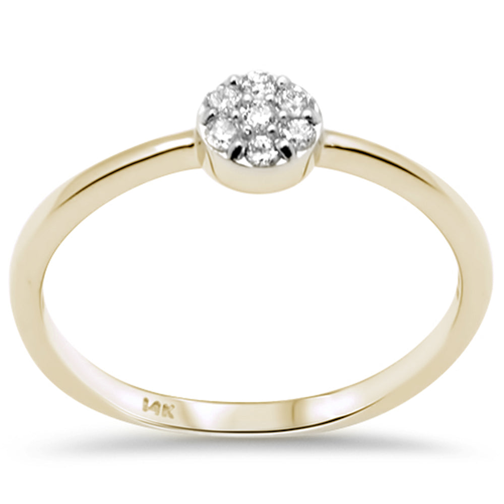 .1ct G SI 14K Yellow GOLD Diamond Round Shape Ladies Ring Size 6.5