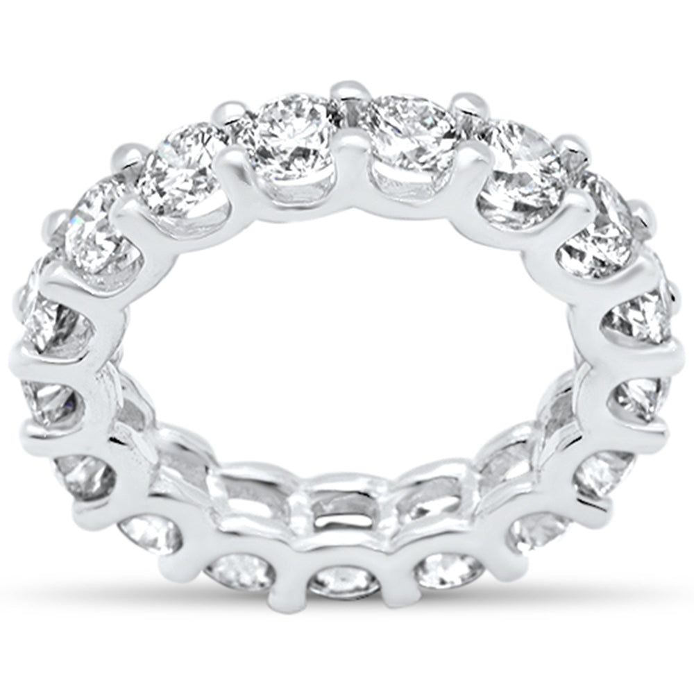 ''SPECIAL! 4.22ct G SI 14K White GOLD Round Diamond Eternity Ring Size 6.5''