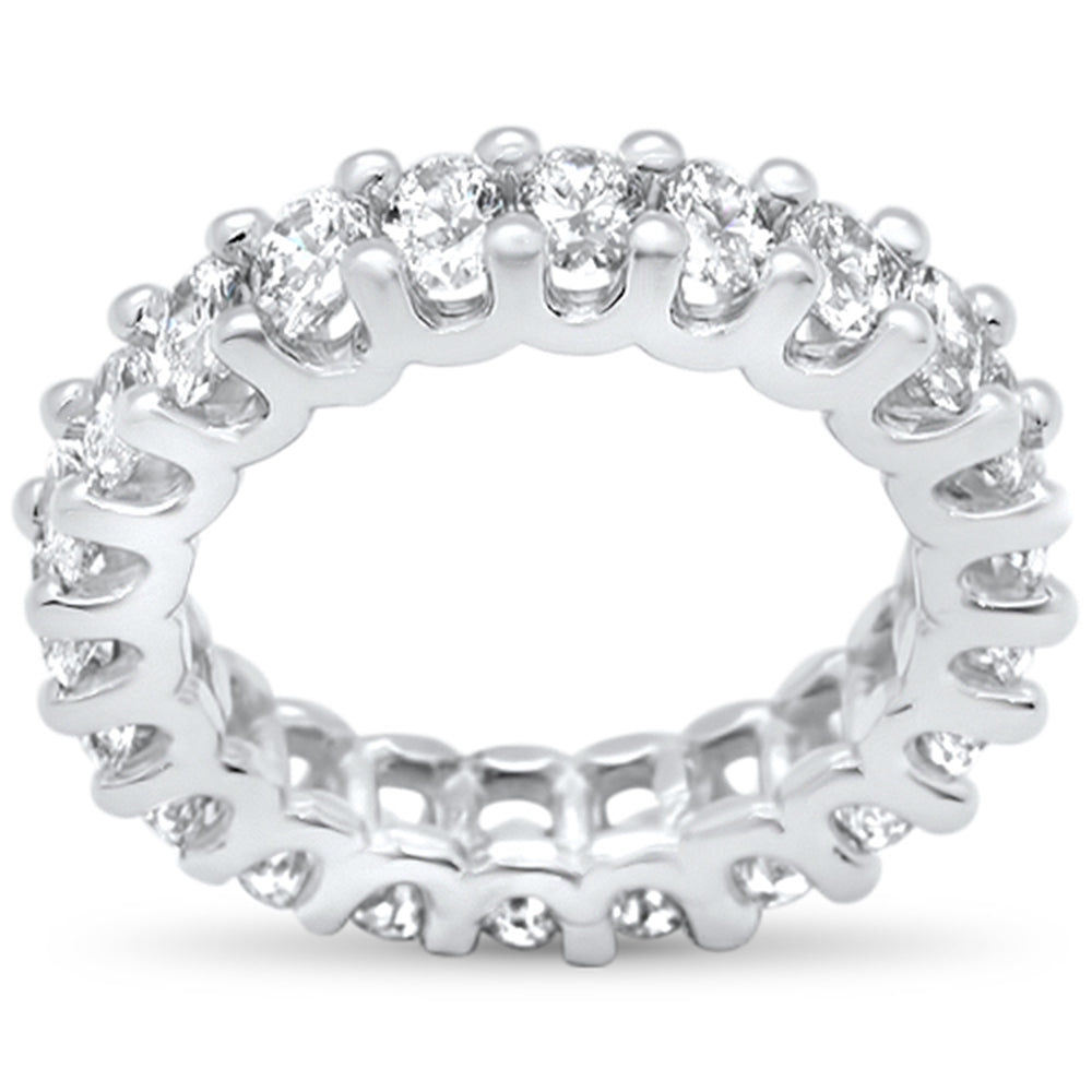 ''SPECIAL! 3.12ct G SI 18K White Gold Oval Cut Diamond Eternity RING Size 6.5''