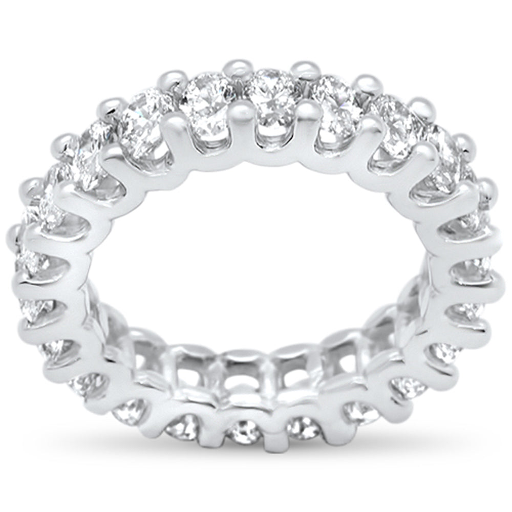 ''SPECIAL! 3.12ct G SI 18K White Gold Oval Cut DIAMOND Eternity Ring Size 6.5''