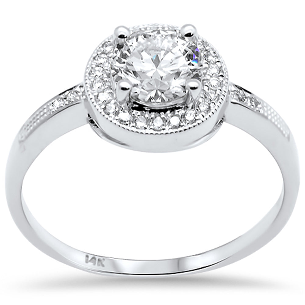 ''SPECIAL! .85ct G SI 14K White GOLD Round Diamond Engagement Ring Size 6.5''