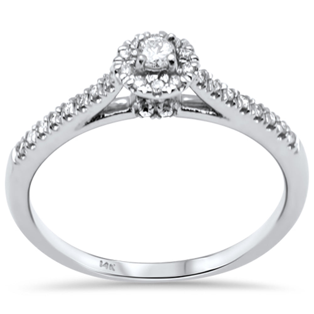 ''SPECIAL! .24ct G SI 14K White Gold Diamond Engagement RING Size 6.5''
